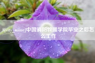 遵义中国消防救援学院毕业之后怎么工作