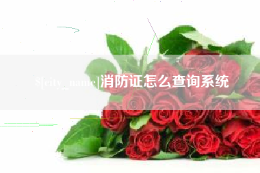 遵义消防证怎么查询系统