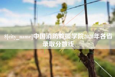 遵义中国消防救援学院2020年各省录取分数线