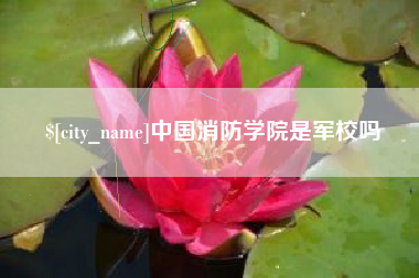 遵义中国消防学院是军校吗