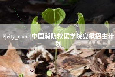 遵义中国消防救援学院安徽招生计划