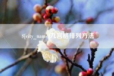 遵义九宫格排列方法