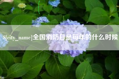 遵义全国消防日是每年的什么时候