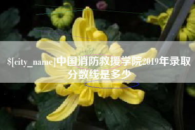 遵义中国消防救援学院2019年录取分数线是多少