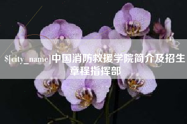 遵义中国消防救援学院简介及招生章程指挥部