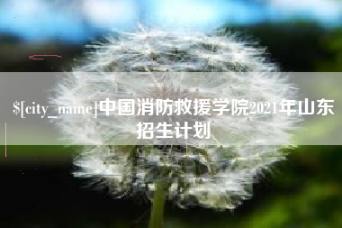 遵义中国消防救援学院2021年山东招生计划