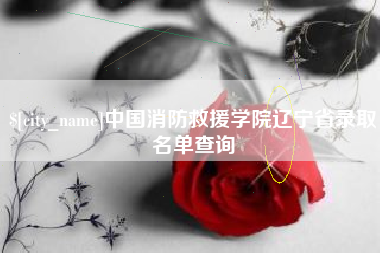 遵义中国消防救援学院辽宁省录取名单查询