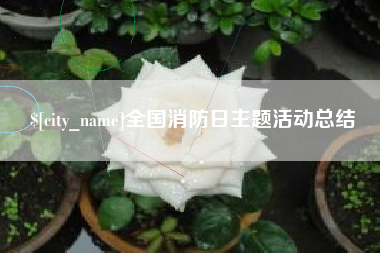 遵义全国消防日主题活动总结