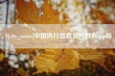 遵义中国执行信息公开网有app吗