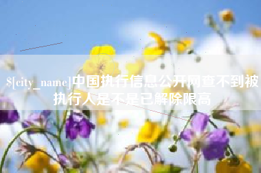 遵义中国执行信息公开网查不到被执行人是不是已解除限高