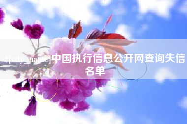遵义中国执行信息公开网查询失信名单