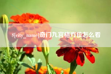 遵义奇门九宫格方位怎么看