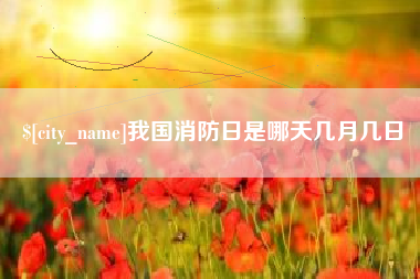 遵义我国消防日是哪天几月几日