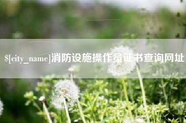 遵义消防设施操作员证书查询网址