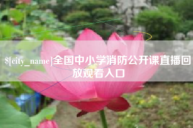 遵义全国中小学消防公开课直播回放观看入口
