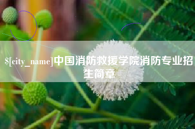遵义中国消防救援学院消防专业招生简章