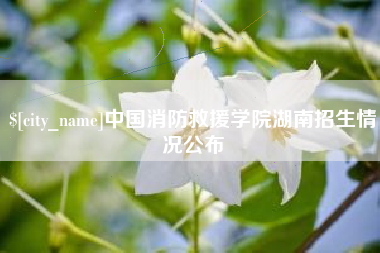 遵义中国消防救援学院湖南招生情况公布