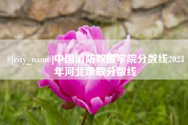 遵义中国消防救援学院分数线2023年河北录取分数线