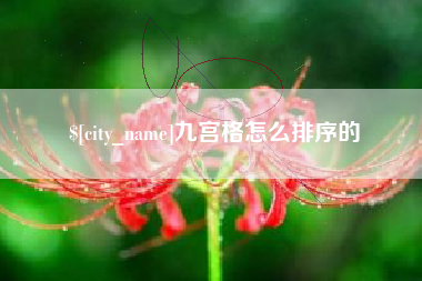 遵义九宫格怎么排序的
