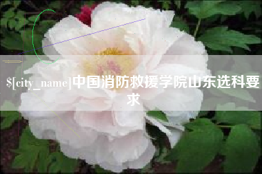 遵义中国消防救援学院山东选科要求