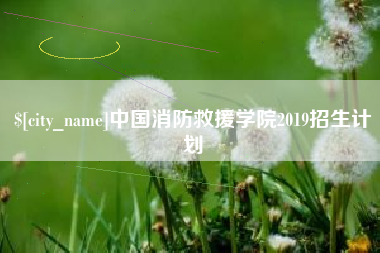 遵义中国消防救援学院2019招生计划