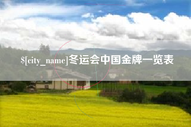 遵义冬运会中国金牌一览表