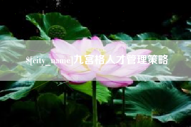 遵义九宫格人才管理策略