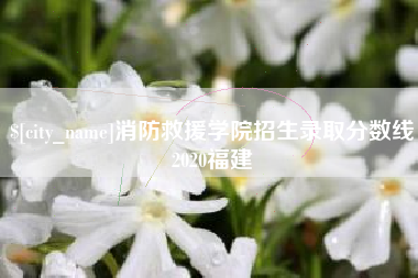 遵义消防救援学院招生录取分数线2020福建