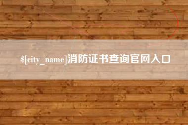 遵义消防证书查询官网入口