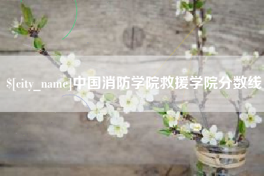 遵义中国消防学院救援学院分数线